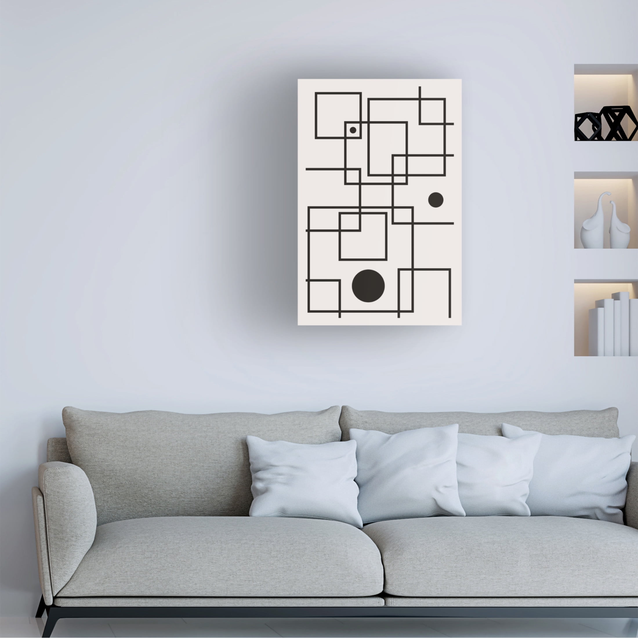 Trademark Fine Art jay stanley Minimal Shapes 4 Canvas Wall Art
