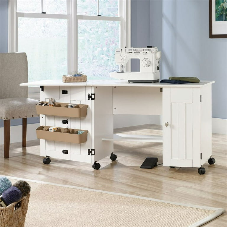 Sauder contemporary wood on sale sewing craft oak