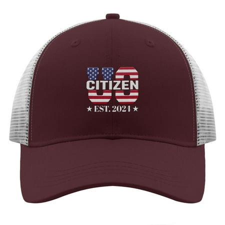 Baseball Hat citizen est 2024 Embroidery Dad Hats for Men Trendy Adjustable for Fishing Snapbacks Chestnut red One Size