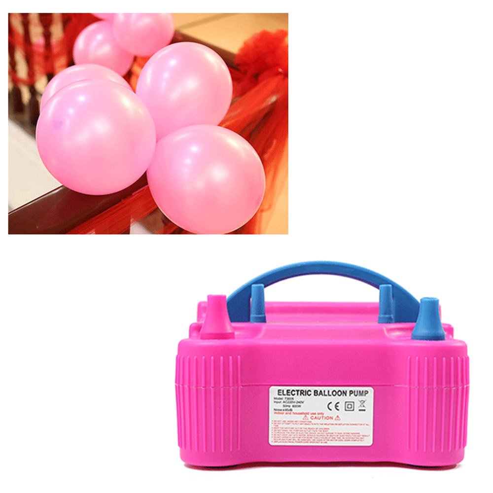 Electric Air Balloon Pump, Portable Dual Nozzle Electric Balloon Blower Air Pump Balloons