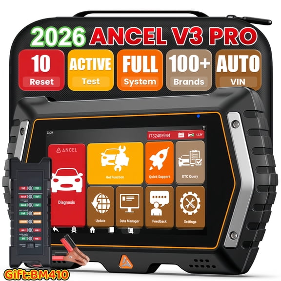 [Second Hand] ANCEL V3 PRO Bidirectional OBD2 Scanner Car Diagnostic Tool Full System Scanner   BM410 Car Battery Tester