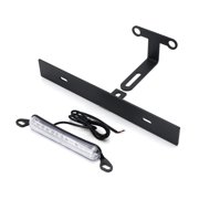 Rear Spare Tire Mount License Plate Relocator Bracket w/ 12-SMD LED License Plate Light For Jeep 2007-2017 Wrangler JK