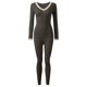 thumbnail image 3 of Gibobby Ropa interior sexy Traje de dos piezas de Color sólido para mujer, ropa interior térmica, conjunto de Top y pantalones elásticos, ropa de dormir cálida y（Café，Talla única), 3 of 5