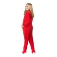 thumbnail image 5 of Big Feet Pjs Kids Red Fleece Hoodie Footed Onesie Pajamas for Boys & Girls Size 6, 5 of 7