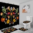 thumbnail image 7 of 4 Pcs Christmas Star Shower Curtain Sets with Rugs for Bathroom Decor,Sky Night Bathroom Shower Curtain Sets,Twinkle Bathroom Sets with Shower Curtain and Rugs, 7 of 7