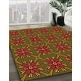 thumbnail image 3 of Ahgly Company Tapis d'Intérieur Lavables en Machine Rectangle Transitionnel Safran Rouge, 4' x 6', 3 of 7