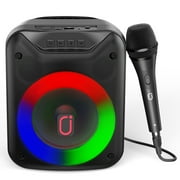 JYX Bluetooth Speaker with Microphone, Portable Party Speaker with LED Light for Outdoor, D18