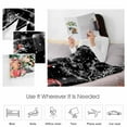 thumbnail image 4 of Christmas Throw Flannel Blanket 40x50In Dwarfs Snowflake Xmas Tree Bird Winter Black Super Soft Cozy Bed Blanket, Lightweight Plush Fuzzy Bed Throw for Bedroom Sofa Couch Living Room, 4 of 4