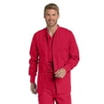 thumbnail image 1 of Landau Vestes de Gommage 5 Poches pour Hommes - Coupe Classique Décontractée, Col Rond, Boutons Pression, Gommages d'Échauffement 7551, 1 of 1