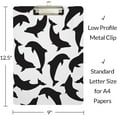thumbnail image 4 of GZHJMY Sea Dolphin Clipboard Classrooms Office Clipboard A4 Standard Letter Size 9" x 12.5" with Low Profile Metal Clip Decorative Clip Boards for Teachers, 4 of 6