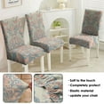 thumbnail image 5 of Colorful Classic Paisley Vintage Dining Chair Covers Set of 4 with Bohemian Floral Ethnic Retro Pattern Washable Polyester Stretch Slipcovers Removable Protector for Farmhouse Kitchen, 5 of 7