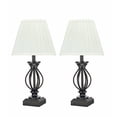 thumbnail image 2 of Aspen Creative 40112-02 17 1/2" High Traditional Metal Wire Table Lamp, Black, 2 of 4