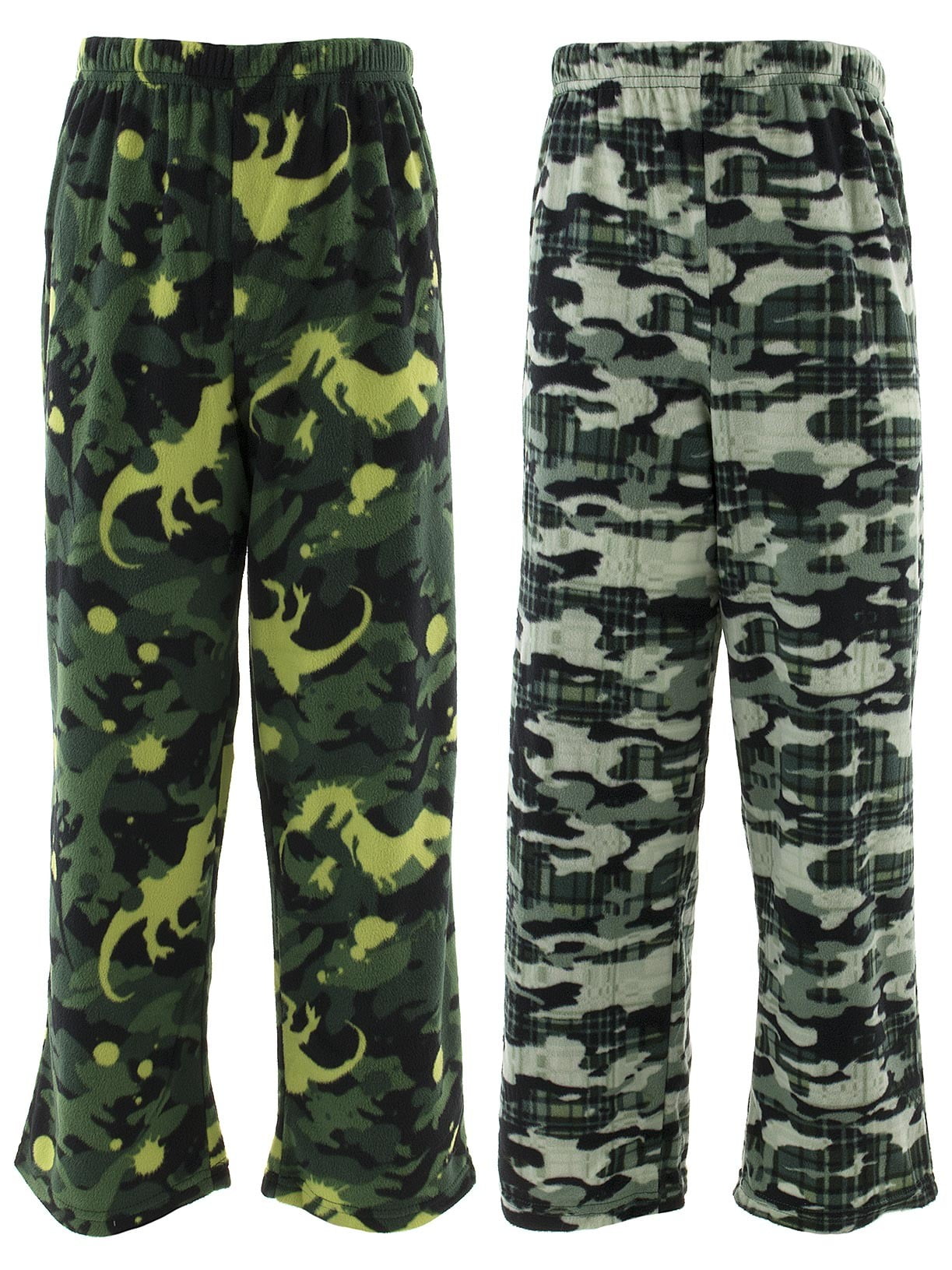Cuddl Duds Little Boys Green Camo 2-Pack Fleece Pajama Pants