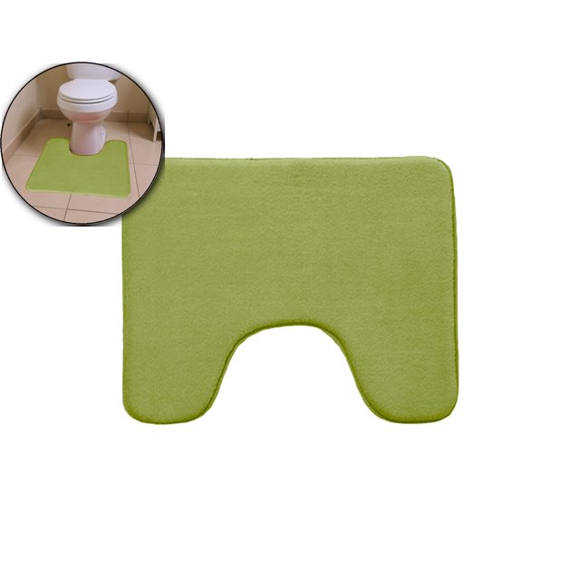 Dvruxg Soft Foam Bath Mat, U Shape Toilet Rug, Machine Washable Velvet Fleece Carpet for Bathroom Safety & Comfort Enhancement