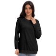 thumbnail image 2 of Women's Long Sleeve Knitted Crew Neck T-shirt, 2 of 6