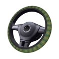 thumbnail image 3 of Faux Croc Print In Gold Bottle Green Steering Wheel Cover Crocodile Soft Car Steering Wheel Protector Auto Accessories, 3 of 4