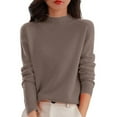 thumbnail image 4 of Womens Turtleneck Sweater Lightweight Polyester Knitwear Long Sleeve Pullover Tops Office Casual Winter Clothing, 4 of 9
