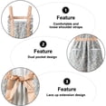 thumbnail image 4 of Delantal de lona impermeable de verano para cocina en casa, delantal de cocina con bolsillo para mujer, delantal de cocina para mujer, 4 of 5
