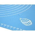thumbnail image 2 of Alfombrilla de silicona para hornear para masa de repostería con medidas, 19,7 x 15,7 pulgadas, sin BPA, antiadherente y antideslizante, color azul, suministros para hornear para hornear pasteles de, 2 of 7