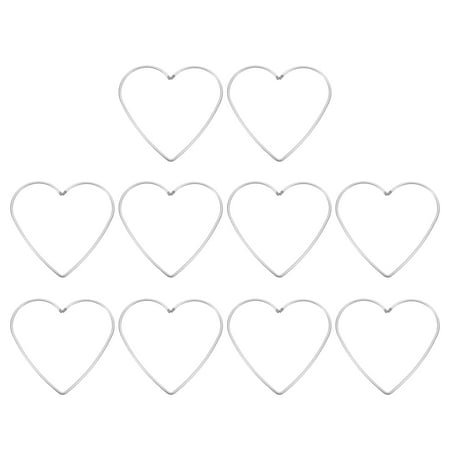 Minkissy 10Pcs Metal Hoop Set, Heart Shaped Frames for Dream Catchers, Macrame Crafting and Projects