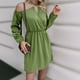 thumbnail image 4 of Gibobby Vestido Causal para Mujer de Verano Vestido de cuello halter sin espalda sexy elegante cómodo casual para mujer(Verde,XL), 4 of 5