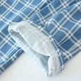 thumbnail image 4 of abtuhar Men's Pajama Pants,Men Solid Drawstring Woven Gauze Large Check Casual Thin Home Pajama Full Length Pants Blue M, 4 of 5