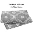 thumbnail image 2 of Ntbay 2 Pack Breathable Cotton Pillow Shams,3 Layer Muslin Decorative Pillow Covers with Envelope Closure, King Size, Gray Garlands, 2 of 6