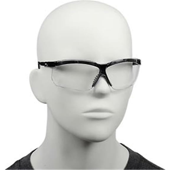 North Safety Uvex Genesis Anti Fog Safety Glasses - Black Frame & Clear Lens