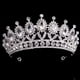 thumbnail image 2 of KAKOWELY Tiara de boda, corona de reina de cristal, diademas de novia blancas, tiaras de princesa, corona de diamantes de imitación, diadema para fiesta, accesorios para el cabello, 2 of 5