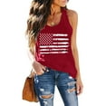 thumbnail image 4 of Uooqdmx 4th of July Tank Tops for Women, American Flag Tops for Women, Loose Tank Tops for Women, 4th of July Outfits for Women, Patriotic Tops for Women, Red 1 L, 4 of 4