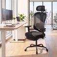 thumbnail image 5 of Homall Ergonomic Office Chair with Footrest, High Back Mesh Computer Desk Chair with Adjustable Headrest, Armrest & Back Support, Black, 5 of 7