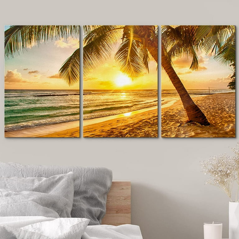 ウォール26 wall26 キャンバスアート 3点セット Tropical wall26 Canvas Print Wall Art Set Tropical Sunset Palm Tree Beach