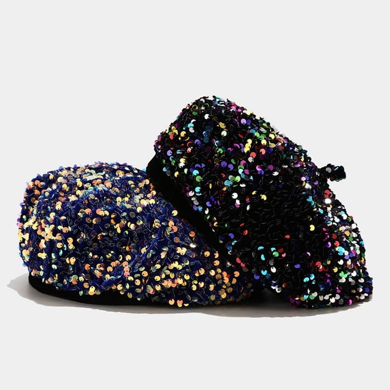 LinYooLi Women Sparkly Sequin Beret Hat Shining French Style  display picture 2