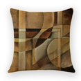 thumbnail image 1 of Sepia-funda de almohada de lino con estampado geométrico, cubierta de cojín para sofá, decoración del hogar, se puede personalizar para usted, 40x40, 50x50, 60x60, 1 of 4