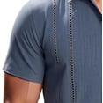 thumbnail image 6 of Mens Big & Tall Cuban Guayabera Shirt Casual Button Down Shirts Short Sleeve Summer Beach Shirts Size S-5XL Blue, 6 of 7