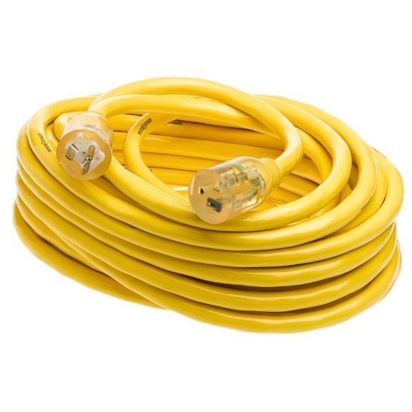 Southwire Yellow Jacket Extra Heavy Duty Extension Cord - Power Cable for Outdoor Tools & Equipment - 10 Gauge SJTW with Lighted End & Molded Plug -