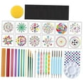thumbnail image 2 of 42x Mandala Rock Dotting Set Mandala herramientas de pintura Plantillas Mandala Rock Painting Tool para dibujo de tela Decoración de, 2 of 8