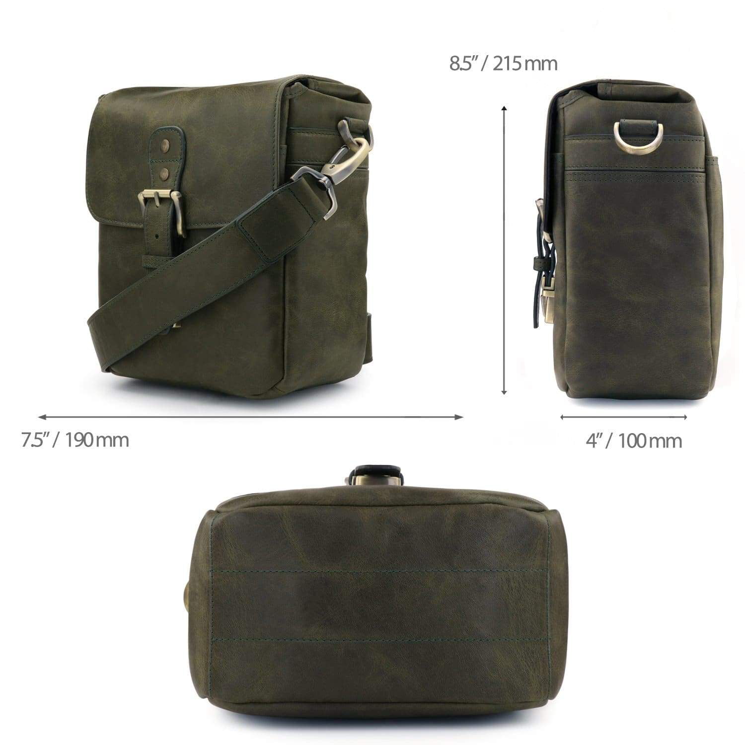 Torres Pro Canvas Leather Vintage Laptop Camera Bag Briefcase Satchel  Portfolio Notebook Tablet Messenger Bag for Men, Women, Business