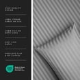 thumbnail image 4 of Fishers Finery 30 Momme 100% Pure Mulberry Silk Pillowcase for Hair & Skin, Grade 6A, Standard, Gray Stripe, 2 Pack, 4 of 7