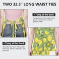 thumbnail image 6 of Yellow Lemon Fruit Flowers Green Pattern Apron-Garden Aprons for Women with Pockets-Cotton Linen Waterproof Kitchen Cooking Gardening Aprons Adjustable for Kitchen,Cooking,BBQ and Salon 33x27 Inch, 6 of 7
