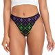 thumbnail image 1 of Balery Mardi Gra Geometric Tangas de Algodón para Mujer con Estampado – Ropa Interior Sexy, Transpirable, G-string-Large, 1 of 6