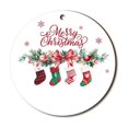 thumbnail image 1 of Decoraciones navideñas, adornos navideños, regalos de Navidad, calcetines redondos de regalo, recuerdos decorativos, colgantes navideños de madera, colgante enviado, 1 of 5