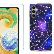 For Samsung Galaxy S24 FE Fan Edition Phone Case Cover with Tempered Glass Screen Protector, by OneToughShield - Constellations