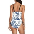thumbnail image 4 of Tops de Bikini para las Mujeres Patrón Multicolor Impresión Trasera Recorte Sling Traje de Baño, Traje de Baño de Pieza Modesta, 4 of 6