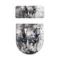 thumbnail image 2 of HELLHERO Stretch Toilet Lid Covers & Machine Washable Fits All Toilet Shapes Elastic Edge with Set of 2 Bathroom Toilet Cozy Set Ink Painting Texture, 2 of 6
