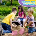 thumbnail image 5 of Palas pequeñas infantiles con palas pequeñas cuadradas de colores con mangos de madera., 5 of 5