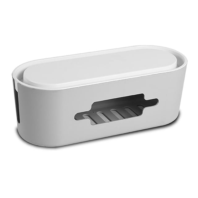 Advancent Caja de almacenamiento de cables Pared de y plástico Caja de almacenamiento de cables de plástico Estuche Tira de alimentación Toma de Almacenamiento y organización del hogar Advancent HA024632-00