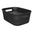 thumbnail image 1 of Life Story 4 Qt Decorative Storage Basket, Small Plastic Home Organizer, Black, 1 of 7