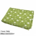 thumbnail image 5 of Dragonfly Floor Pillow Lounger Cover, Sketch Style Dandelion Flower Petals Spring Beauty Nature Blossom Image, Nap Mat Printed Fabric Case for 5 Pillows, 88" x 27", Lime Green Cream, by Ambesonne, 5 of 5