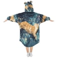 thumbnail image 2 of BZSMCE Wearable Blanket Hoodie Fashion Starry Constellation Dance Home Wear, 2 of 7